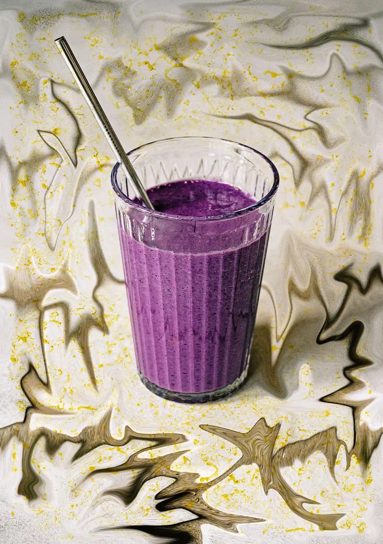 Smoothie de arándanos y tofu